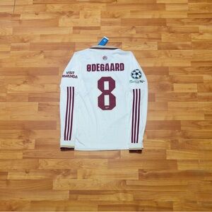 Odegaard #8 Arsenal 25/26 Home Jersey Fan Version Long Sleeve Size M